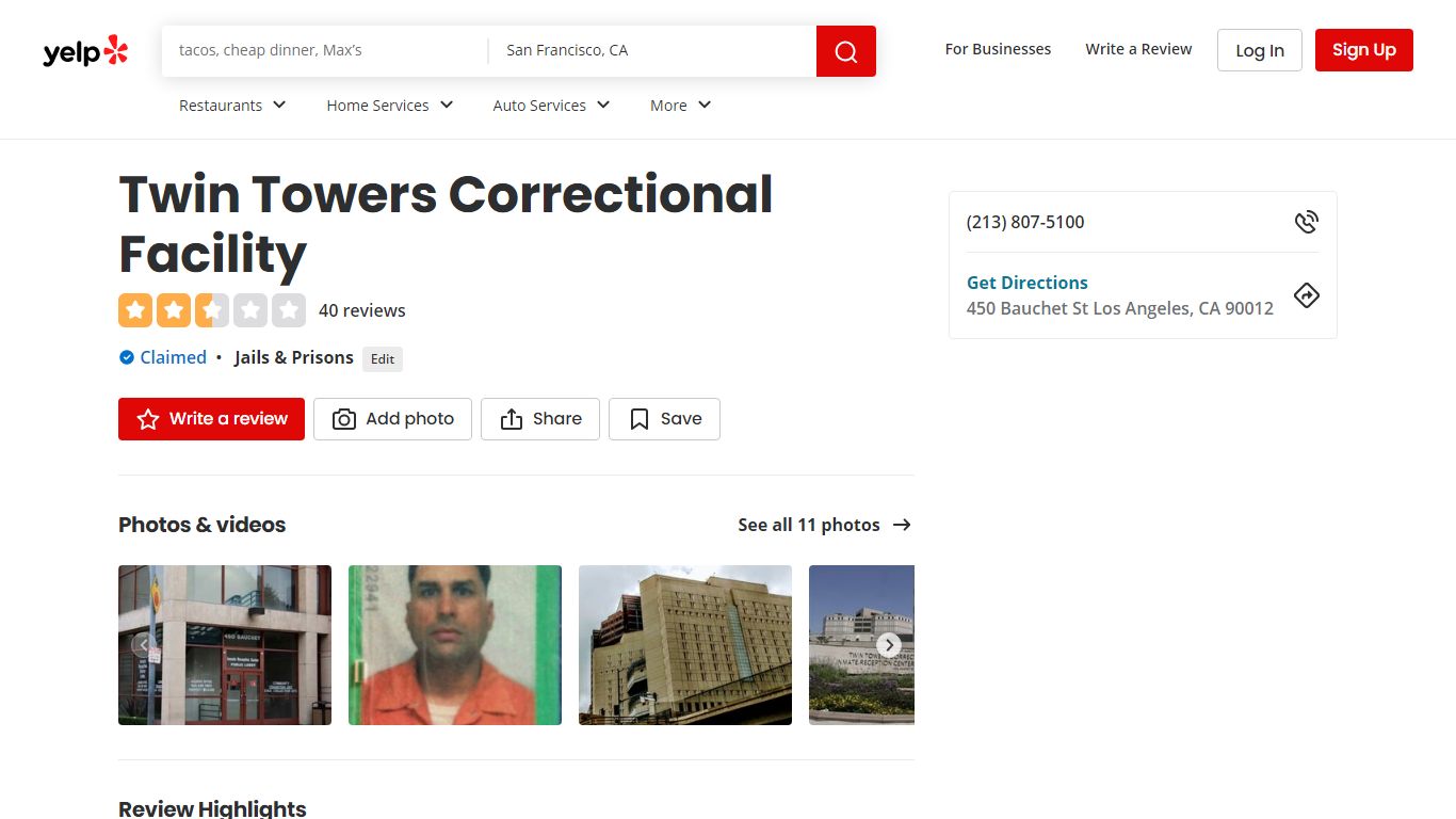Twin Towers Correctional Facility - Los Angeles, CA - Yelp